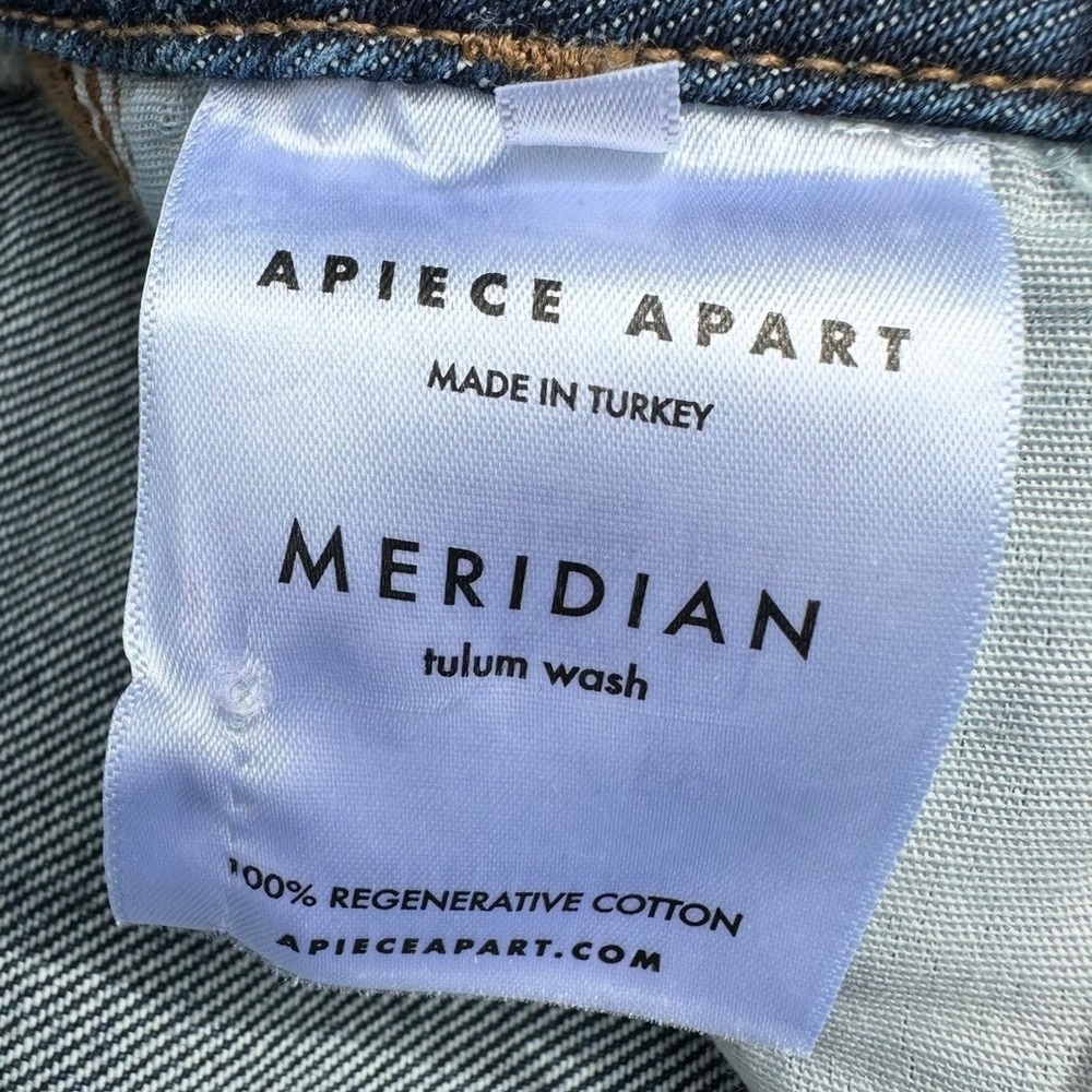 Apiece Apart Meridian 100% Cotton Jean Slouchy High Rise Tulum Wash Size 28‎ NWT - Picture 9 of 13